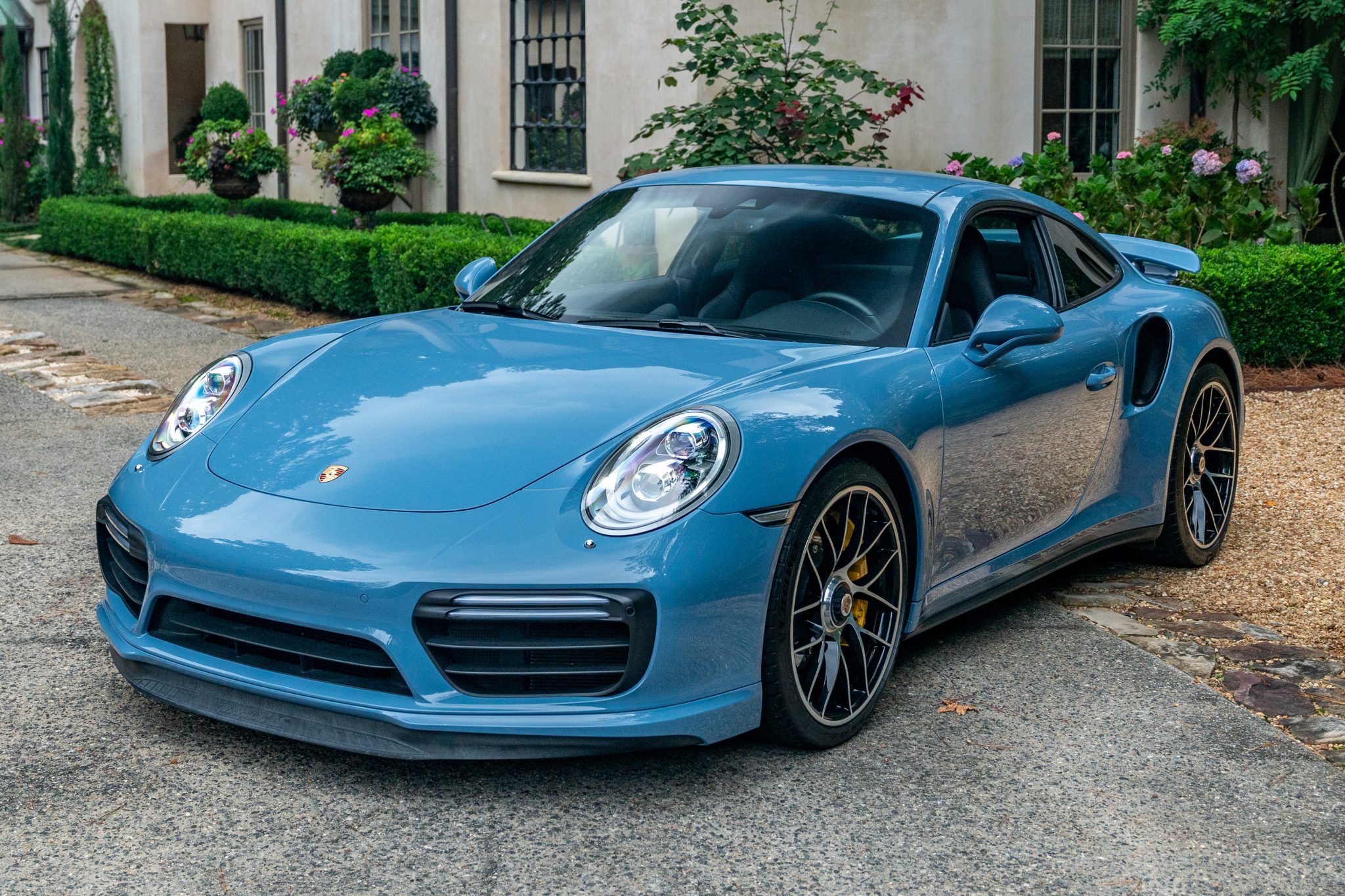 Porsche 991 Turbo 2018 à vendre – Coupé biturbo bleu Paint-to-Sample