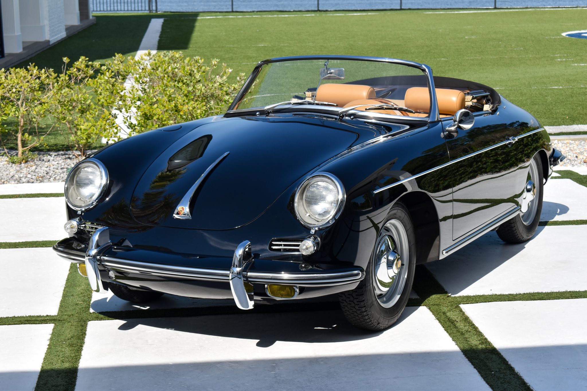 Porsche 356B 1962 à vendre – Cabriolet noir avec flat-four 1,6 litre