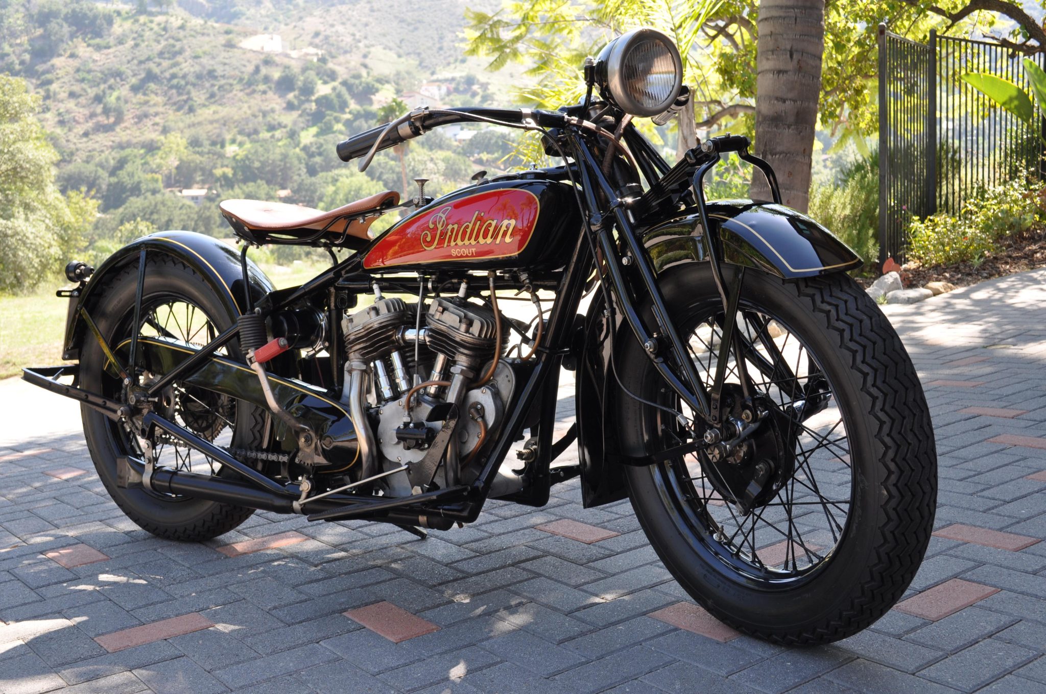 1928 Indian Scout for Sale – Black 45ci V-Twin with Hand-Shift Transmission