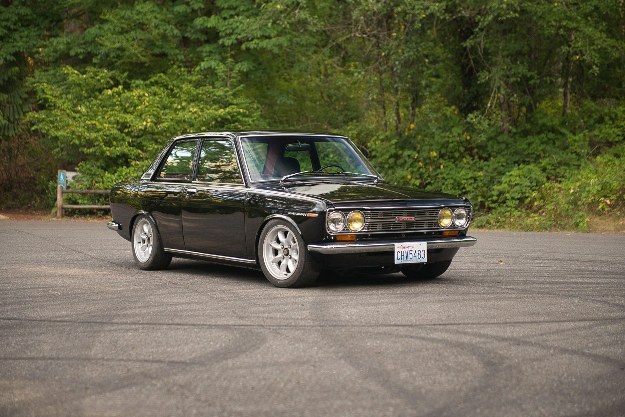 L18-Powered 1968 Datsun 510 4-Speed for Sale – Black Modified Sports Sedan