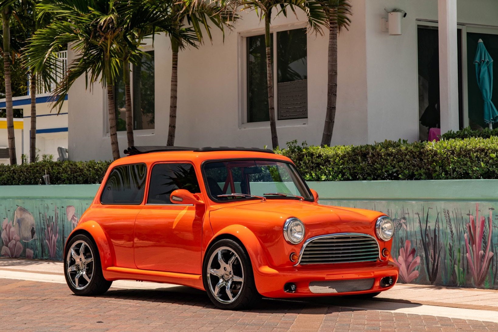 VTEC-Powered Austin Mini 5-Speed zu verkaufen – Orangener Honda-B18-Performance-Umbau