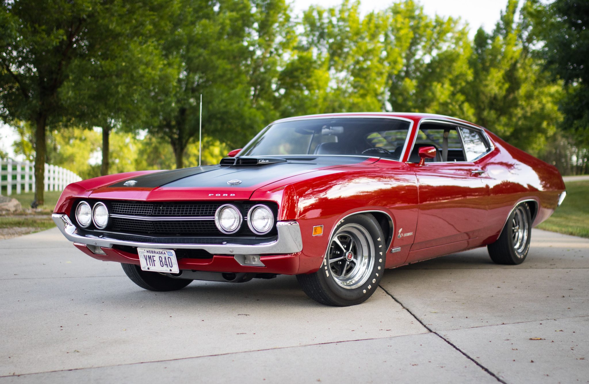 1970 Ford Torino for Sale – Red 429ci V8 Four-Speed Muscle Coupe