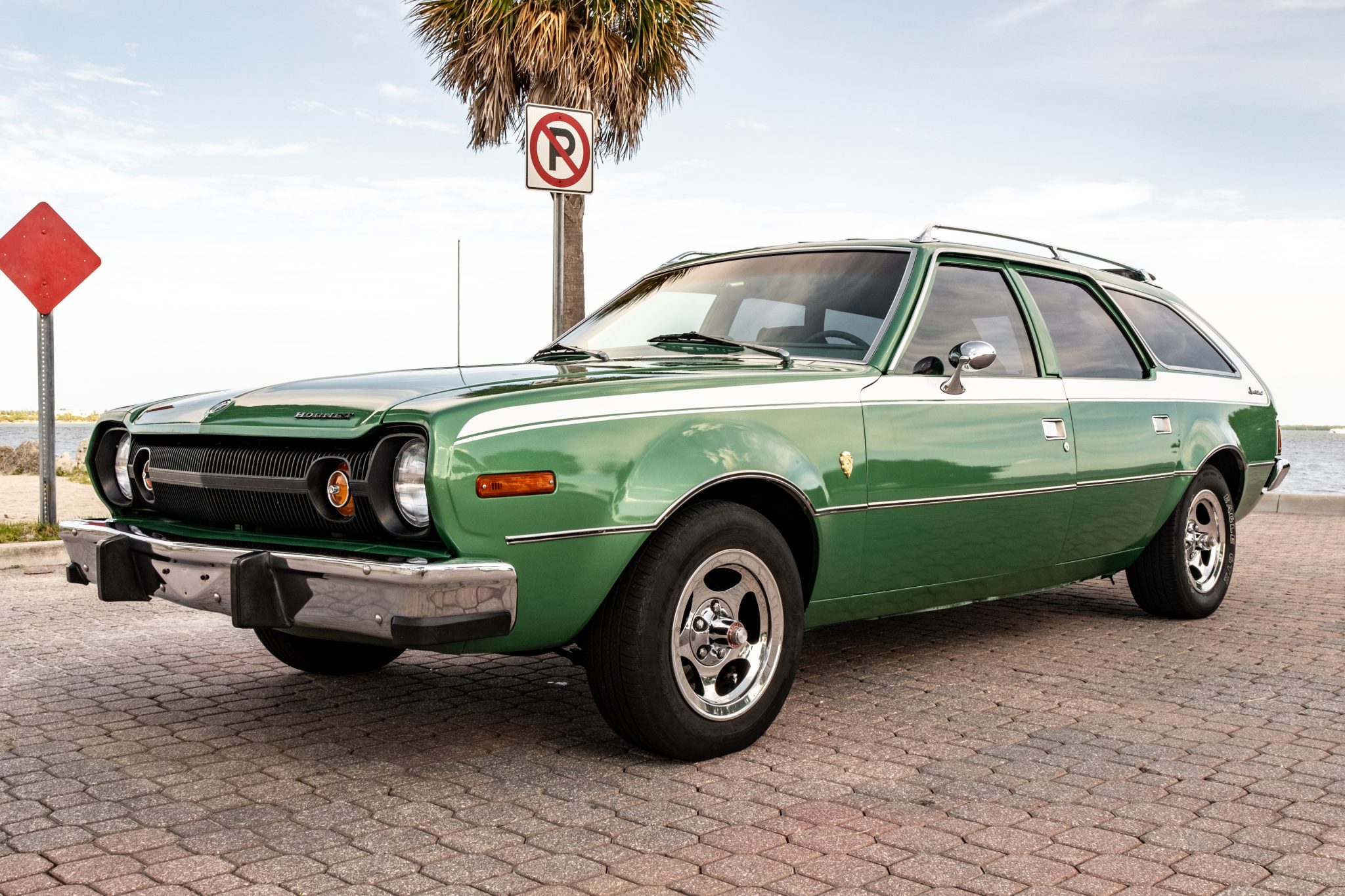 1973 AMC Hornet X Gucci Sportabout zu verkaufen – Grüner Kombi mit 360ci-V8