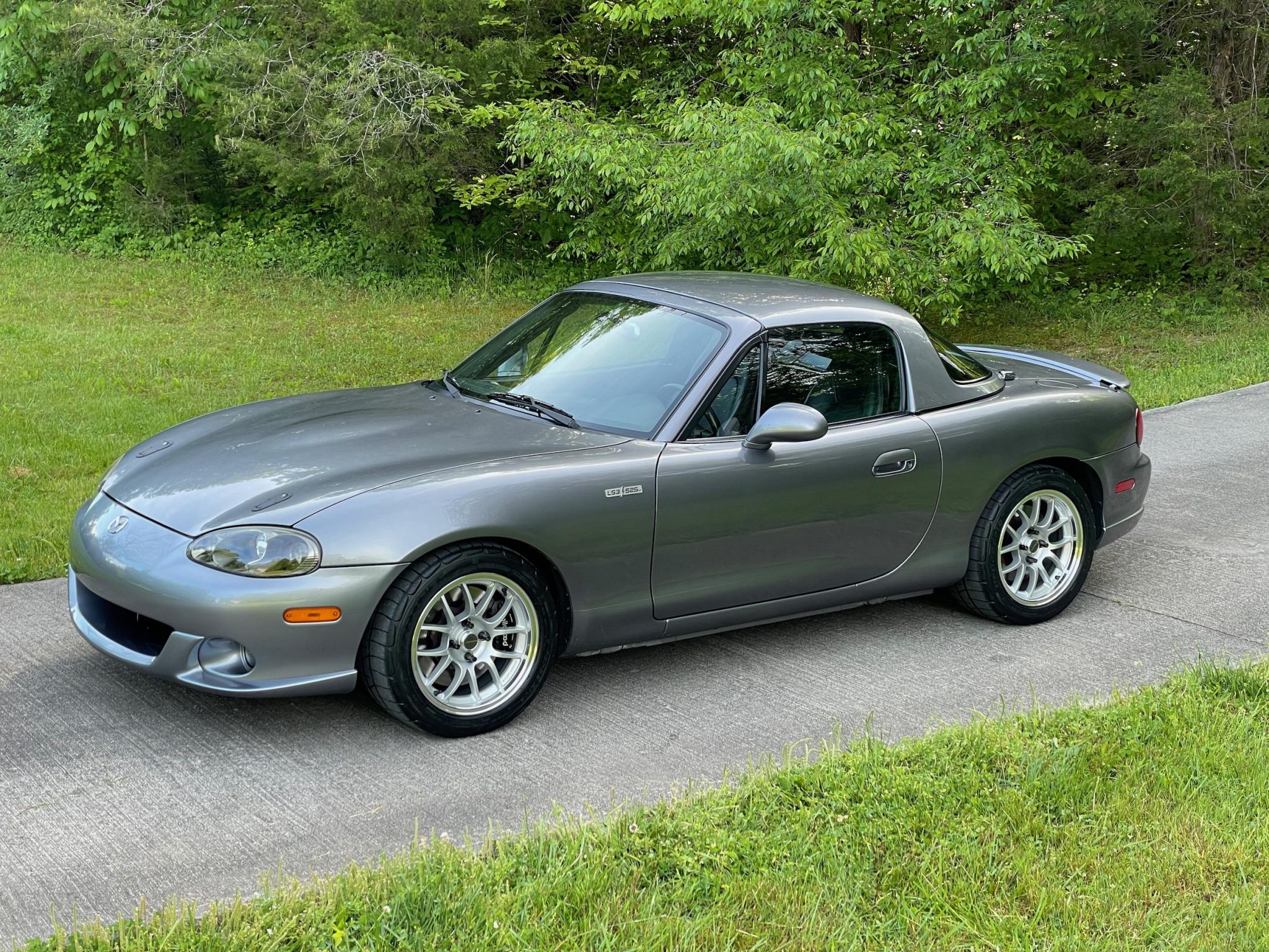 2004 Mazda NB MX-5 Miata for Sale – Titanium Gray LS3 V8 Six-Speed Roadster