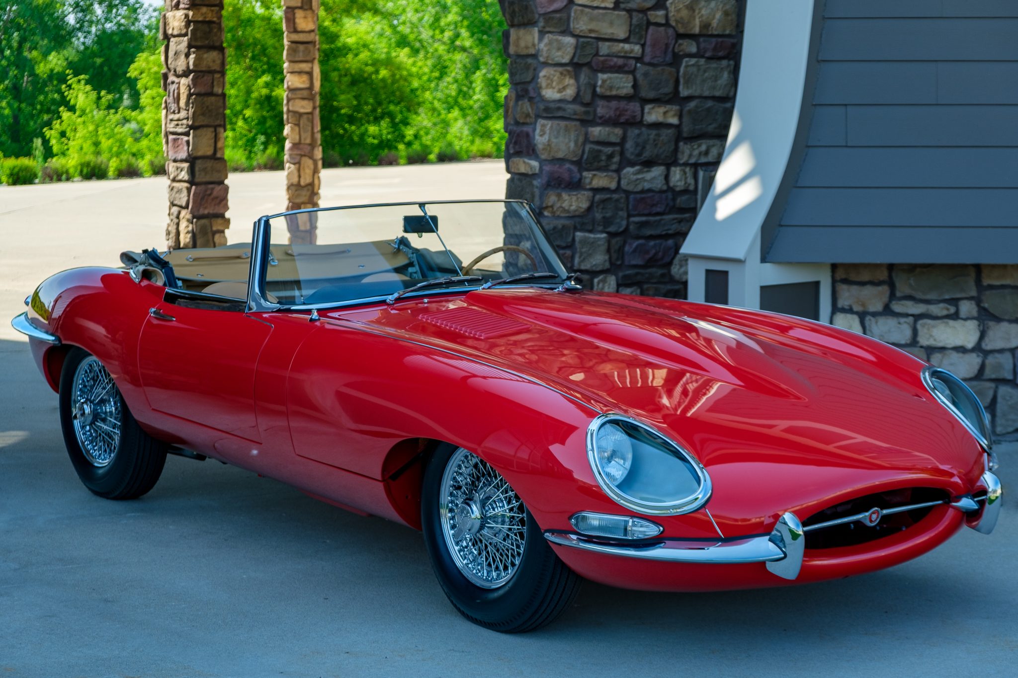 1964 Jaguar XKE Series I for Sale – Carmen Red 3.8-Liter Manual Roadster