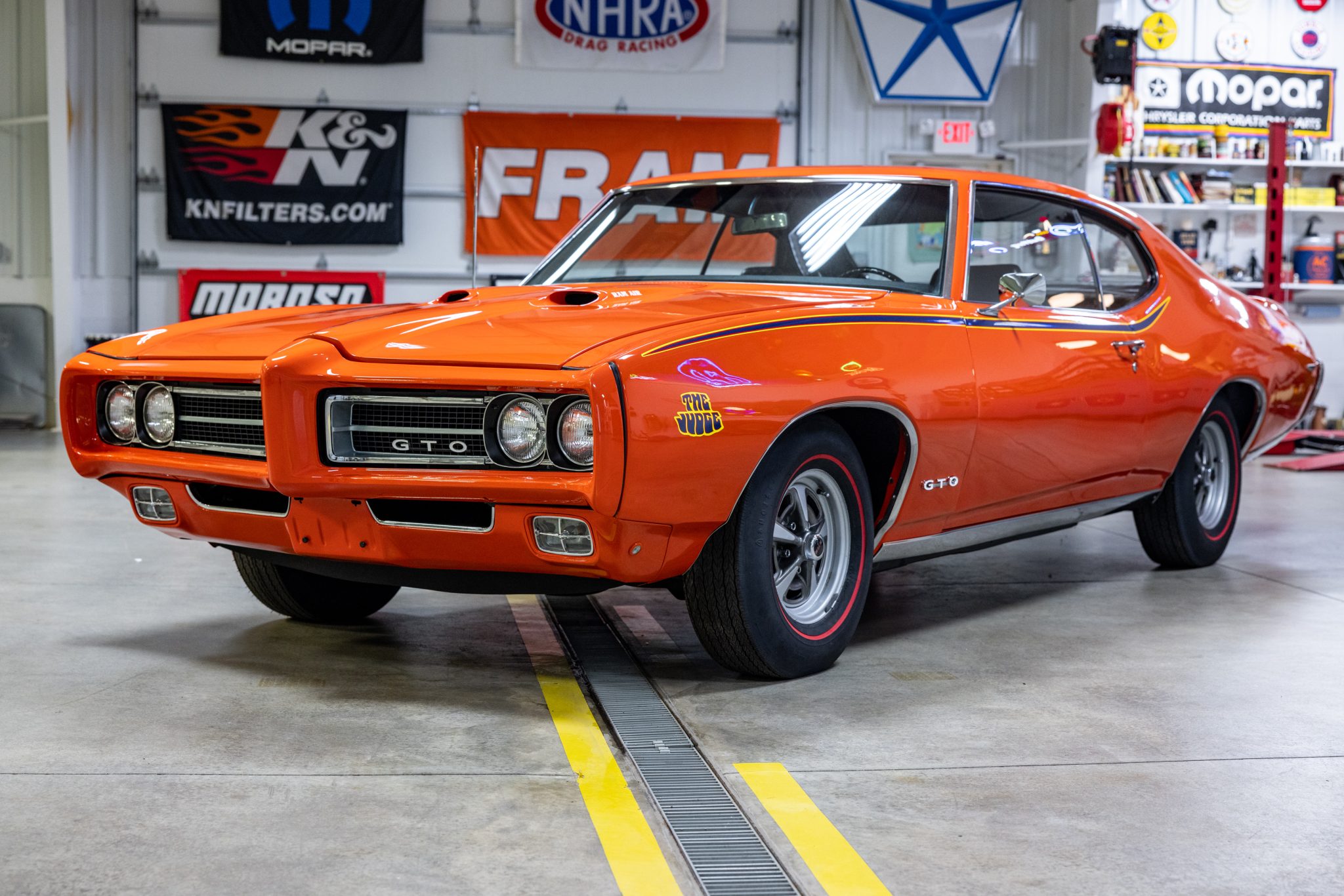 1969 Pontiac GTO for Sale – Orange Ram Air III Four-Speed Muscle Car