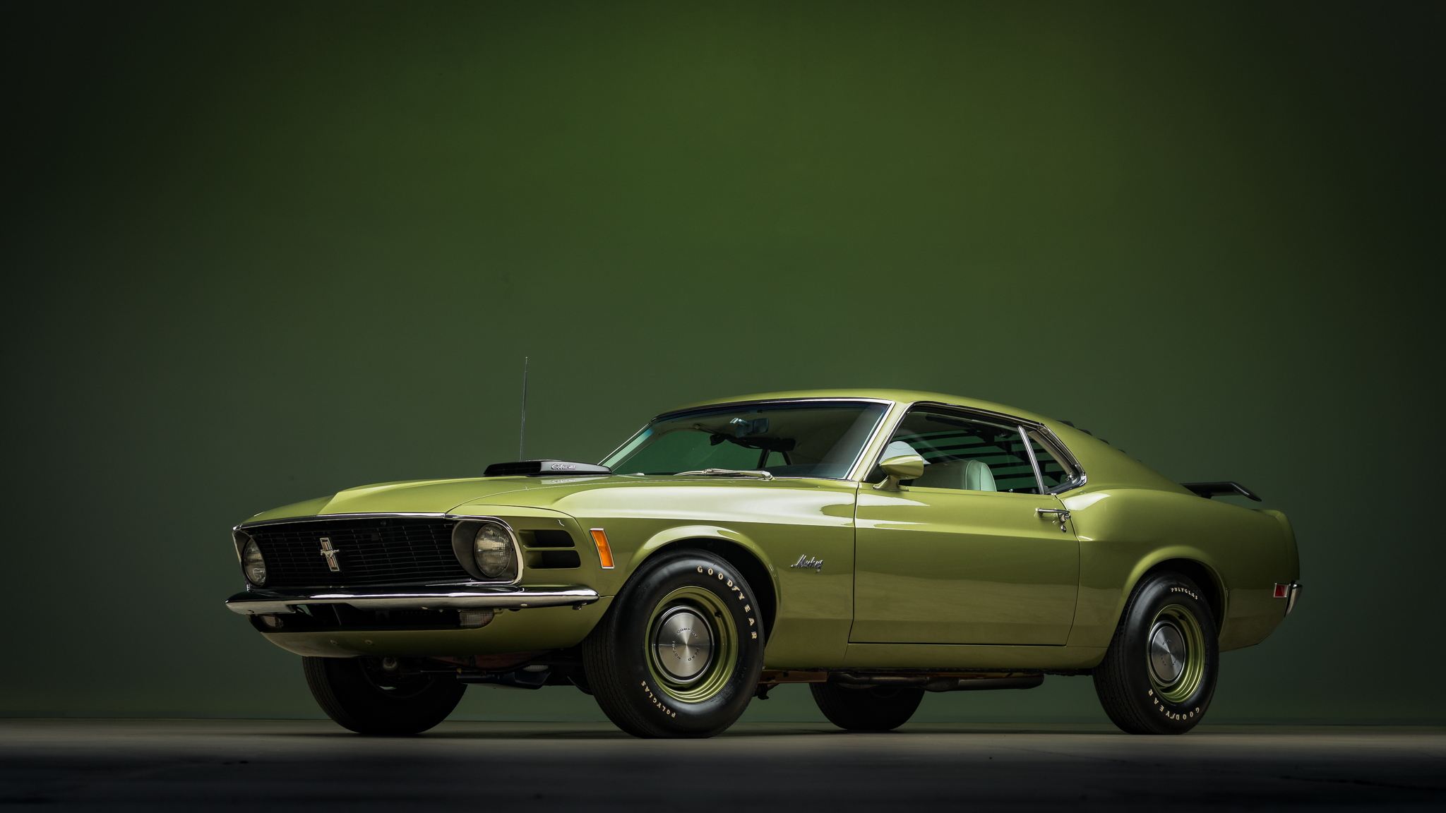 1970 Ford Mustang 1969-1973 zu verkaufen – Lime Metallic 428 Super Cobra Jet mit Viergang-Handschaltung