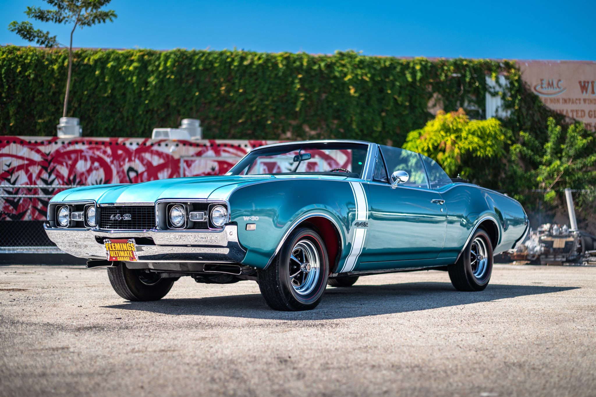 1968 Oldsmobile 442 à vendre – Cabriolet Turquoise V8 400ci à quatre rapports
