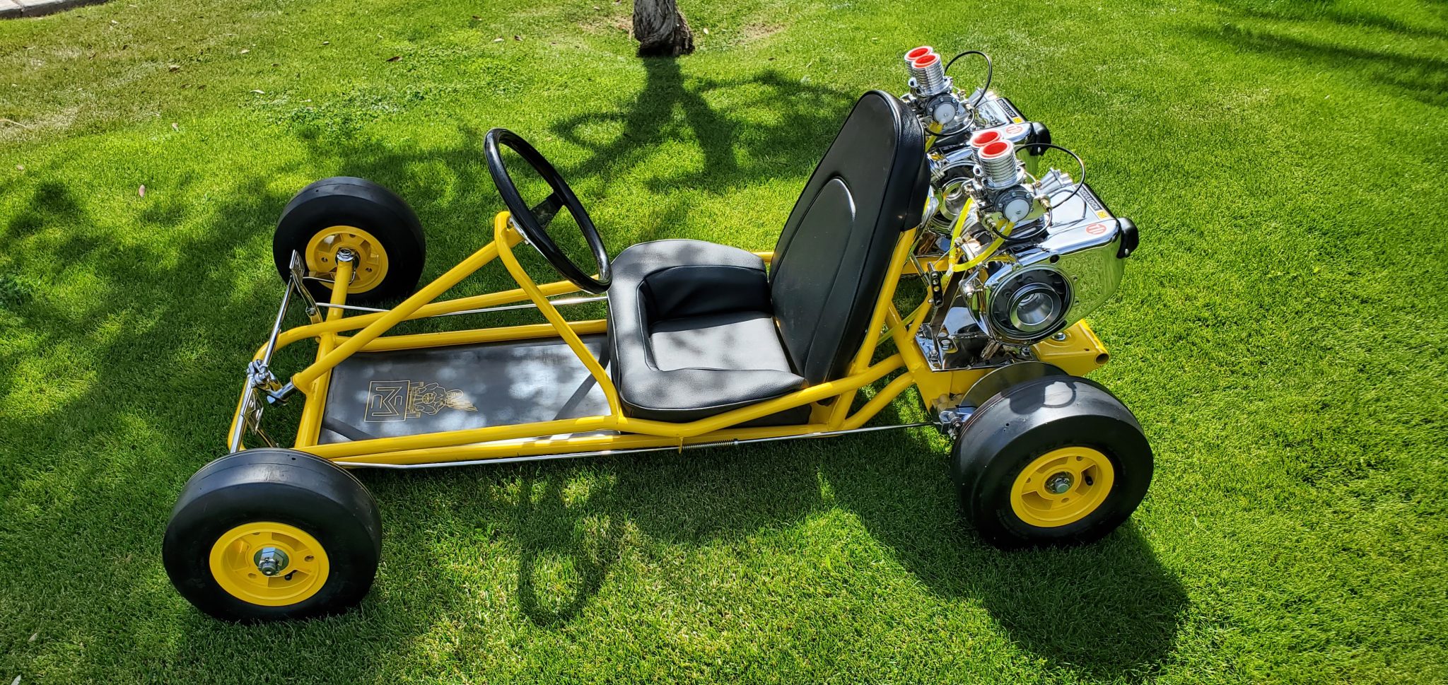 1961 Parts and Automobilia – Competition Go-Karts for Sale – Yellow Twin-McCulloch Vintage Kart