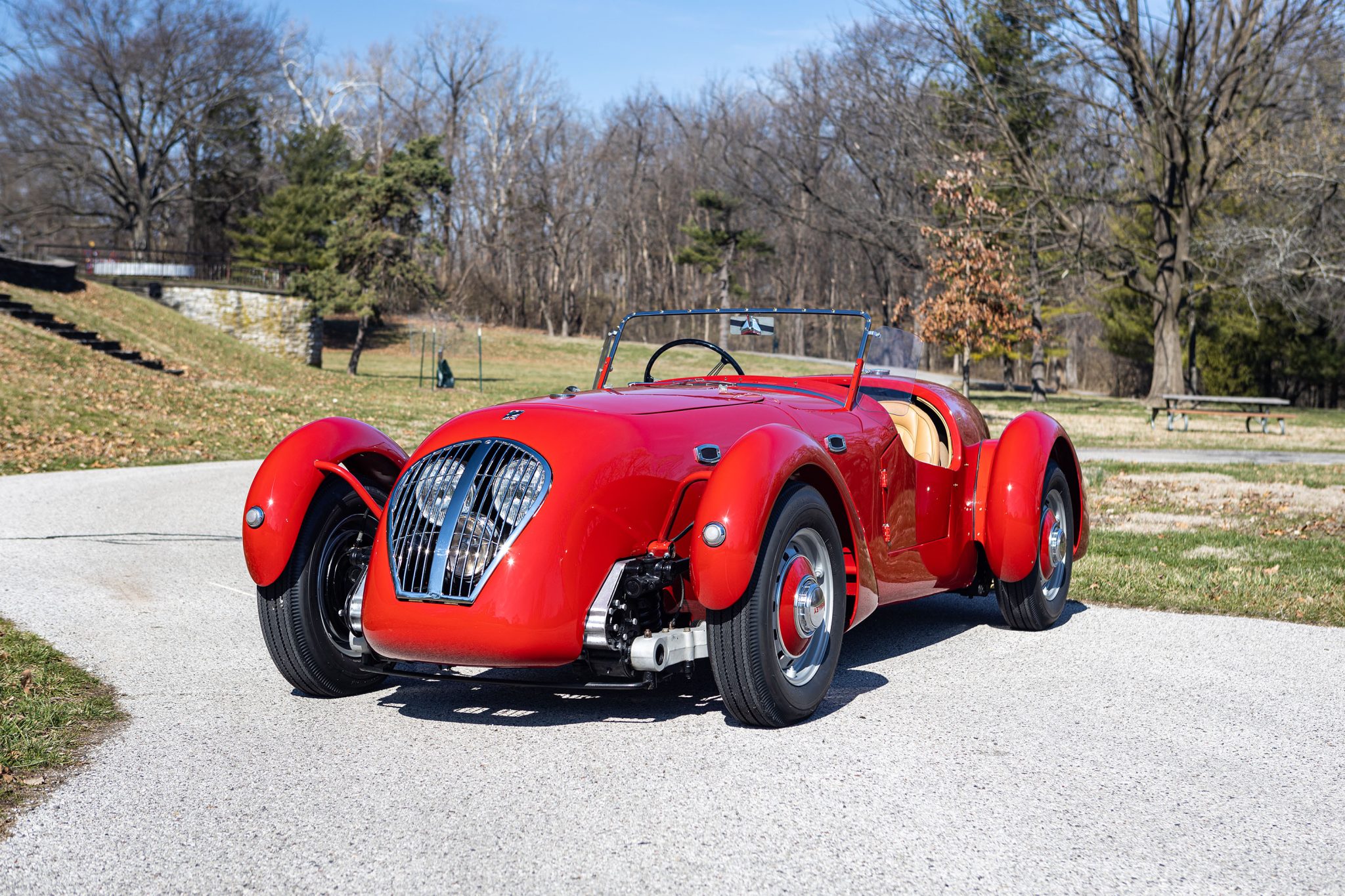 1949 Healey Silverstone zu verkaufen – Roter Riley-Roadster mit Viergang