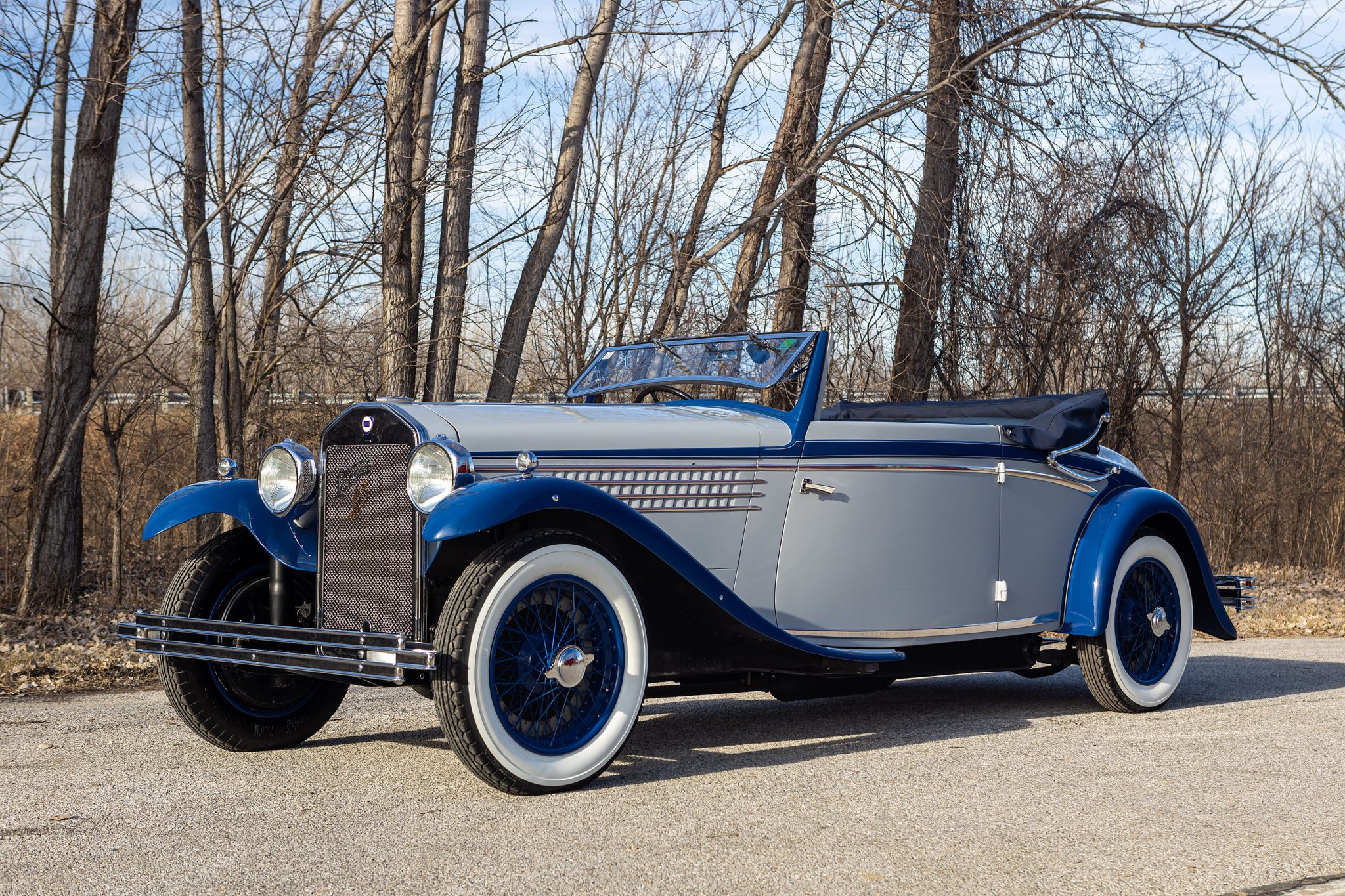 1930 Lancia Dilambda Cabriolet by Carlton Carriage Co. zu verkaufen – Gray-Blue V8 Einzelstück