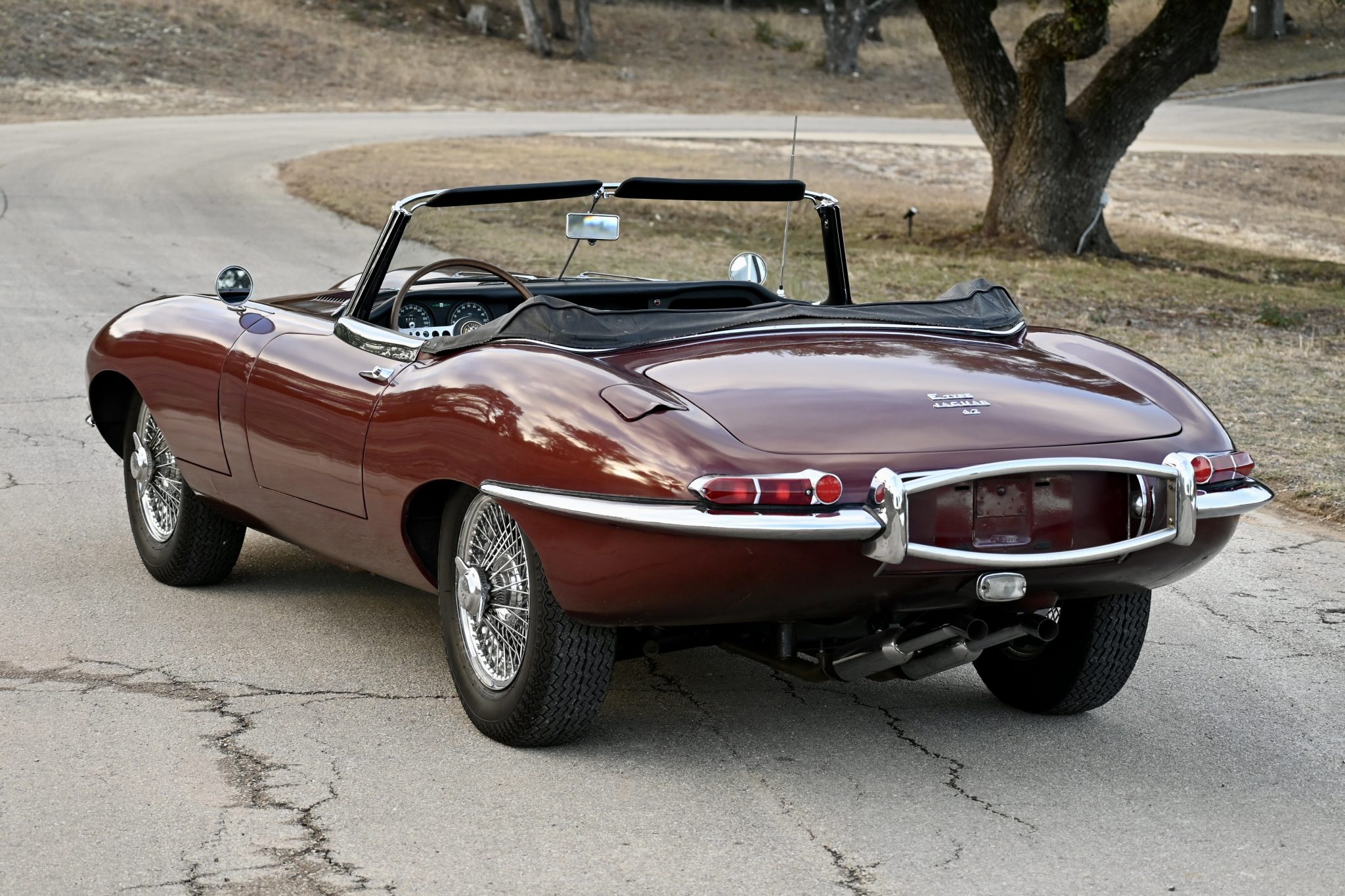 1966 Jaguar XKE Series I for Sale – Opalescent Maroon Roadster