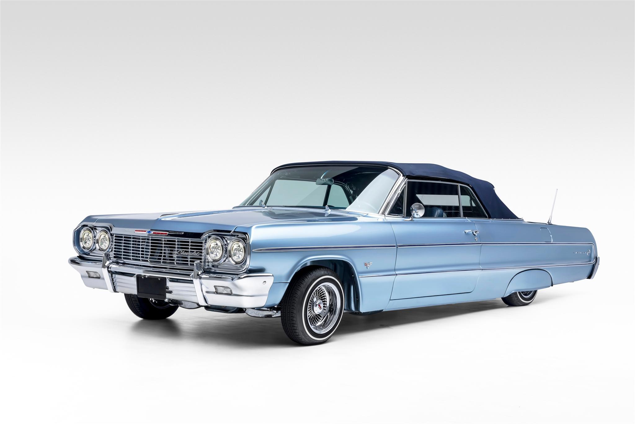 1964 Chevrolet Impala for Sale – Blue LS1 Lowrider Convertible
