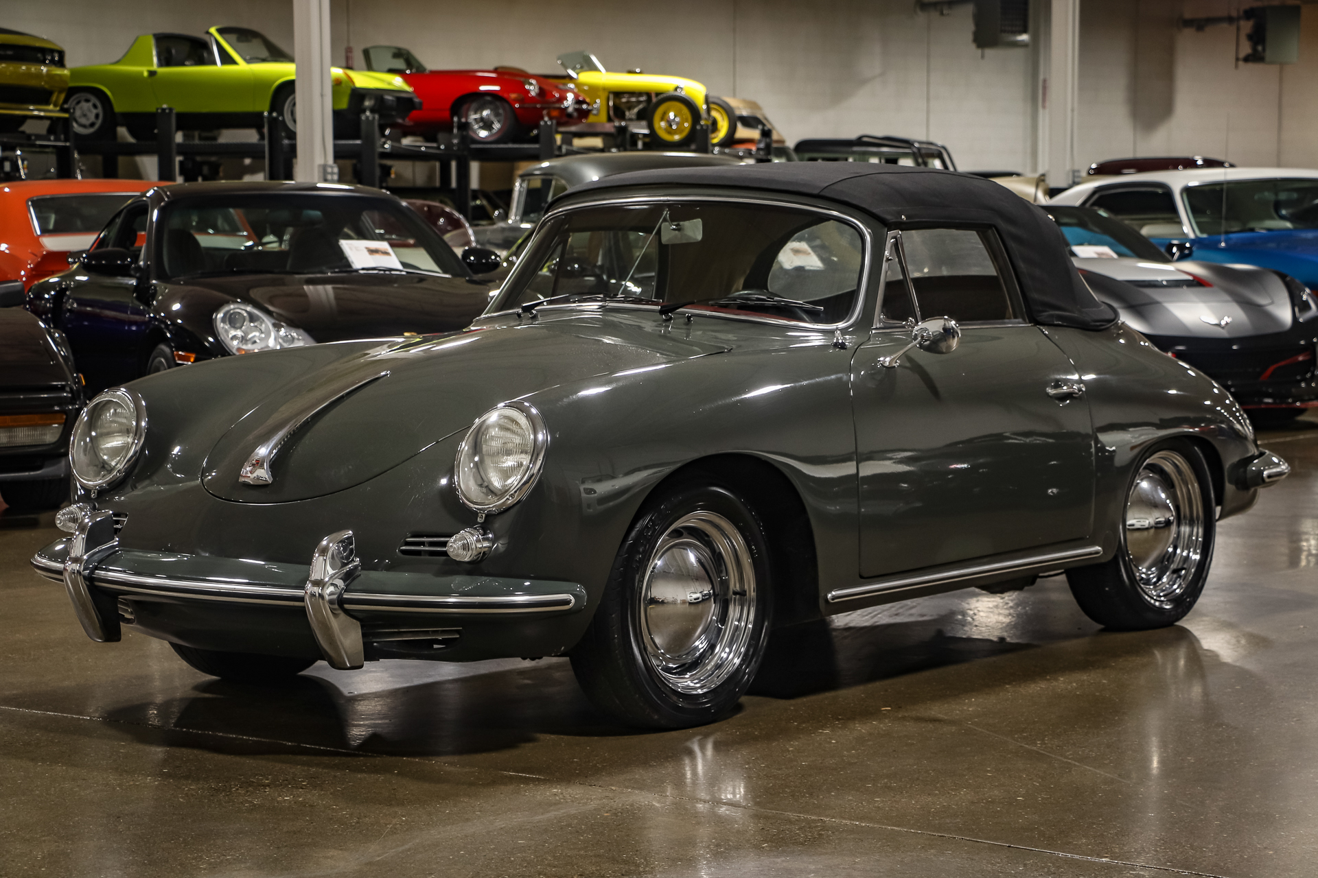 1960 Porsche 356B zu verkaufen – Graues Flat-Four-Cabriolet