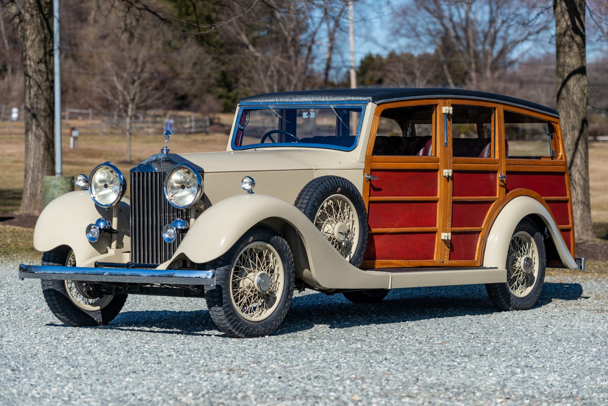 1934 Rolls-Royce 20/25 à vendre – Shooting brake beige et bois