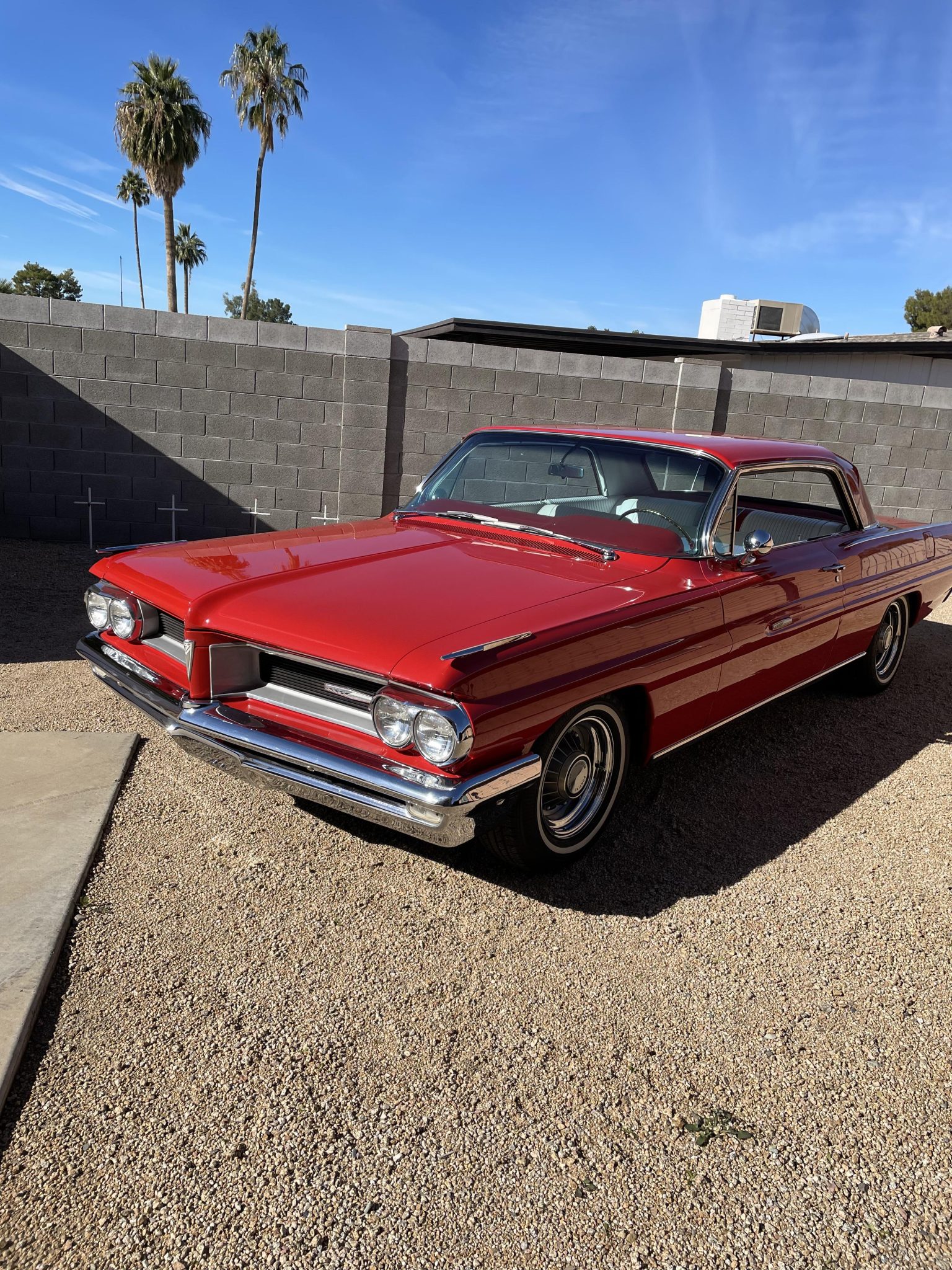 1962 Pontiac Grand Prix zu verkaufen – Rotes Tri-Power-V8-Coupé