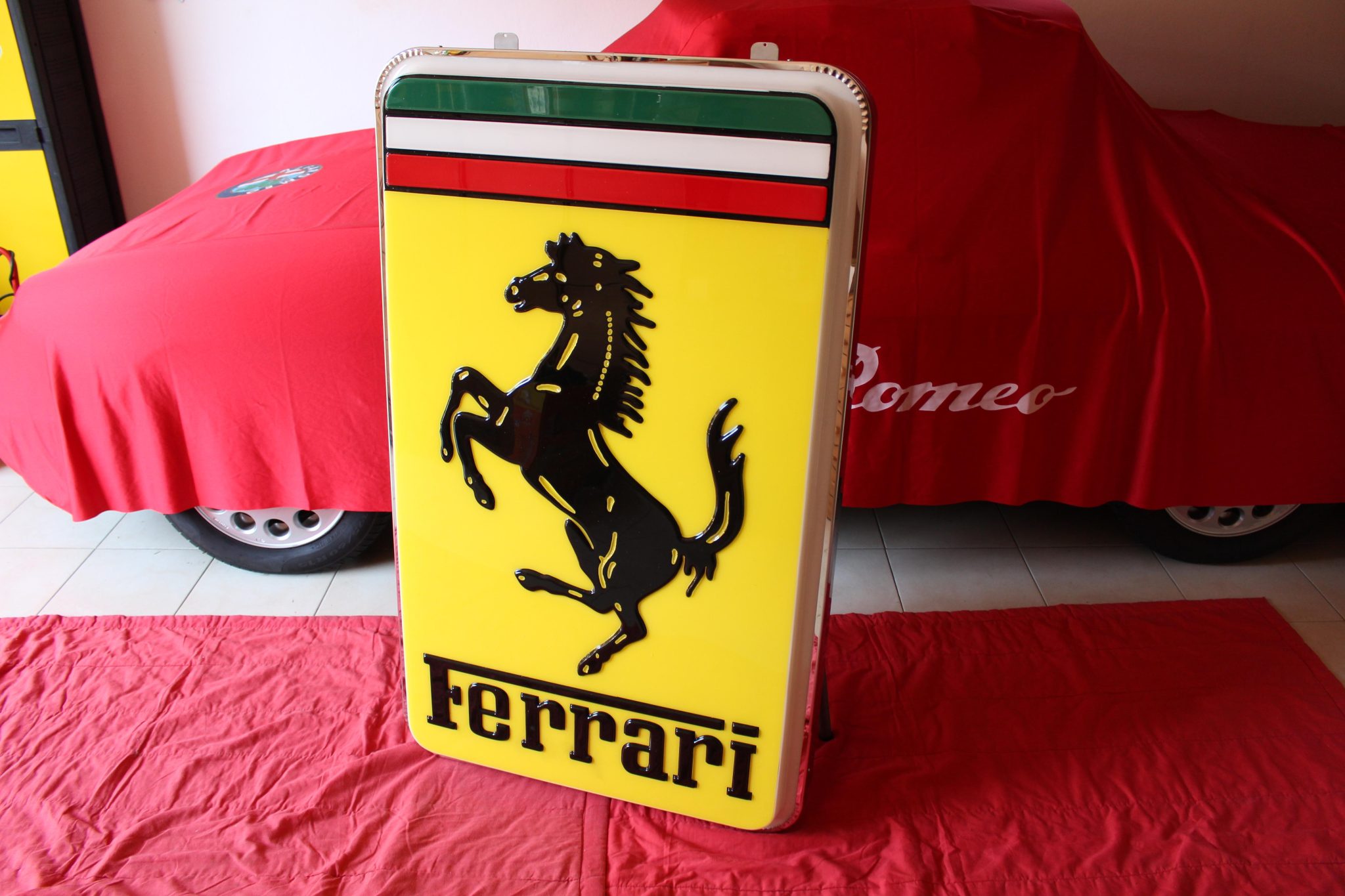 Illuminated Ferrari Sign