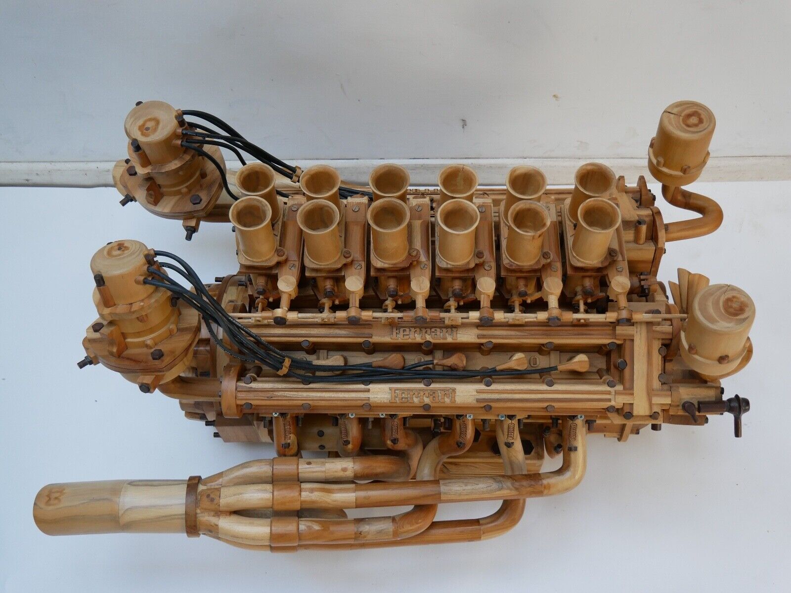 Ferrari V12 Wood Scale Model