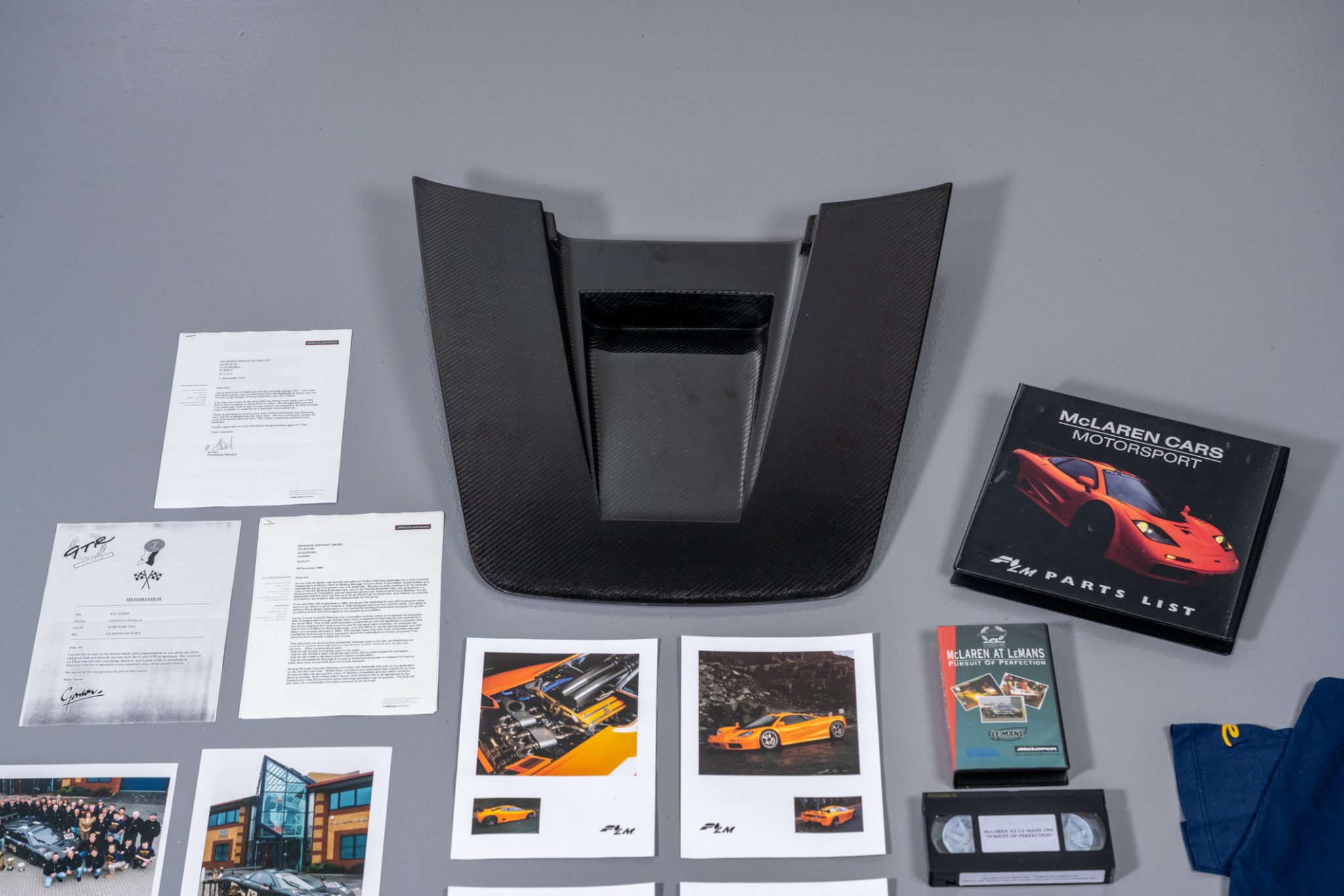 McLaren F1 LM Hood and Memorabilia