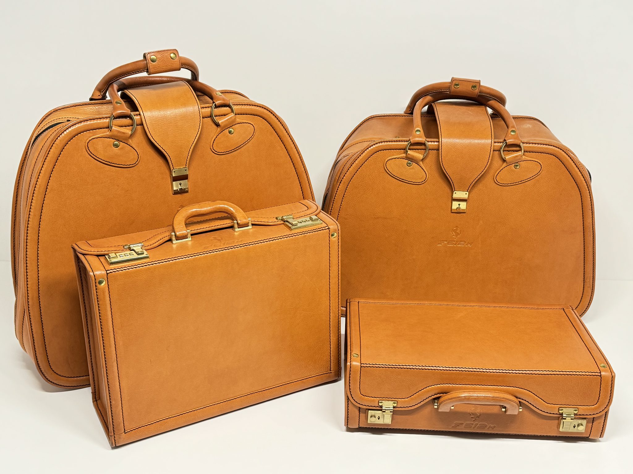 Four-Piece Ferrari F512 M Luggage Set by Schedoni, Workshop Manual, and Literature