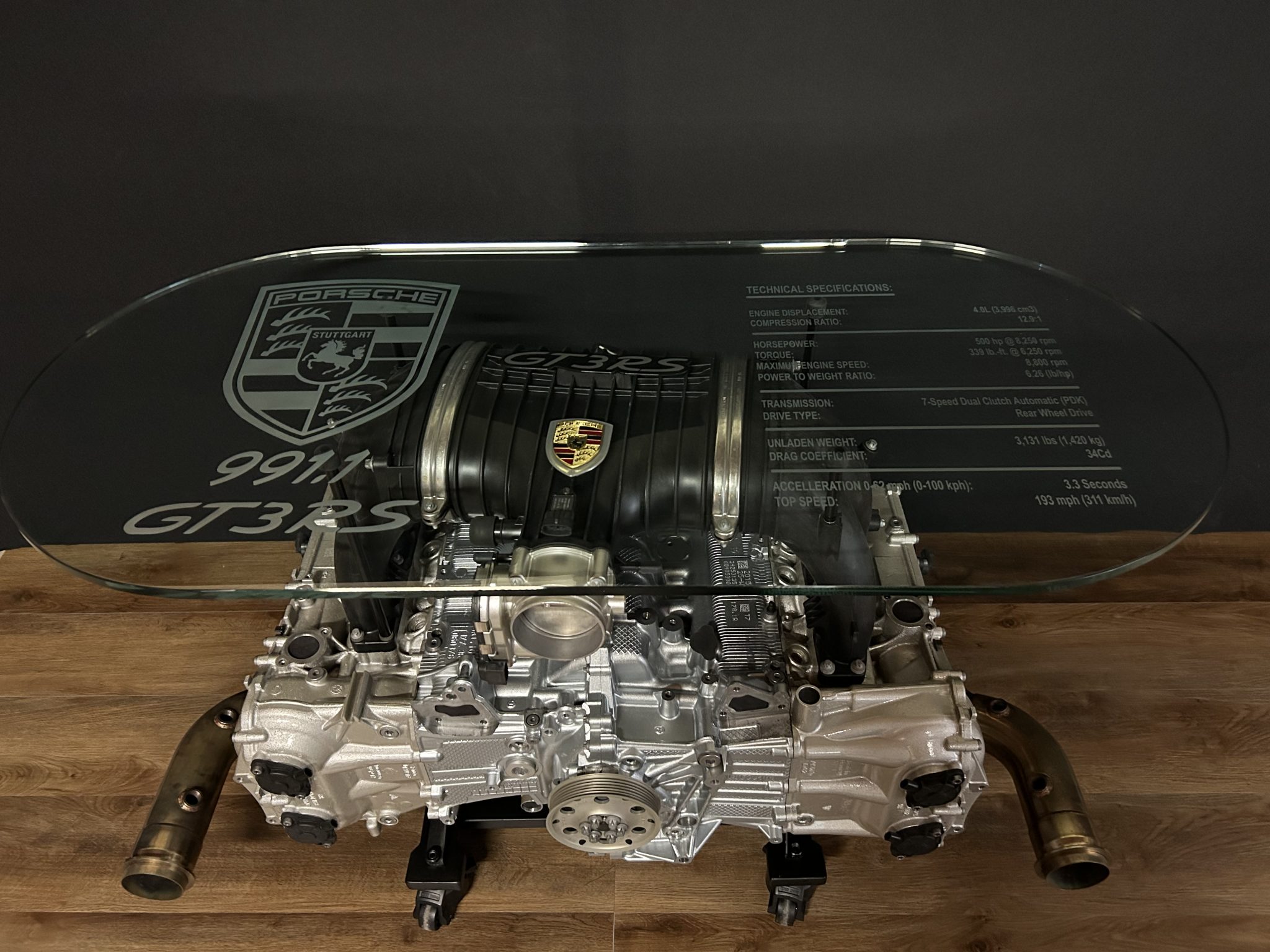Porsche 991.1 GT3 RS Engine Coffee Table