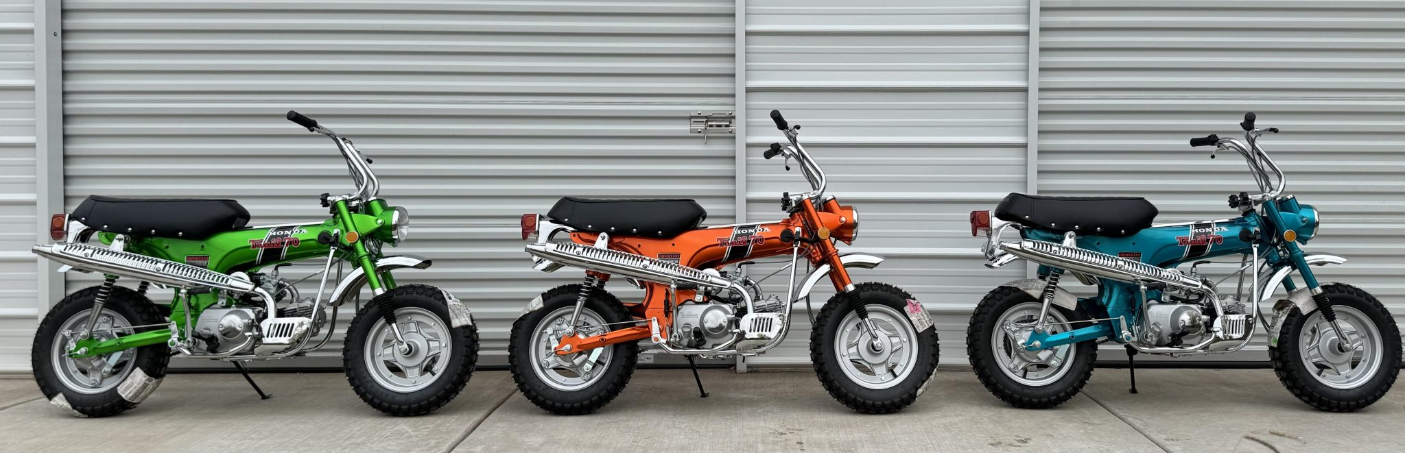 Trio of Honda CT70H Trails