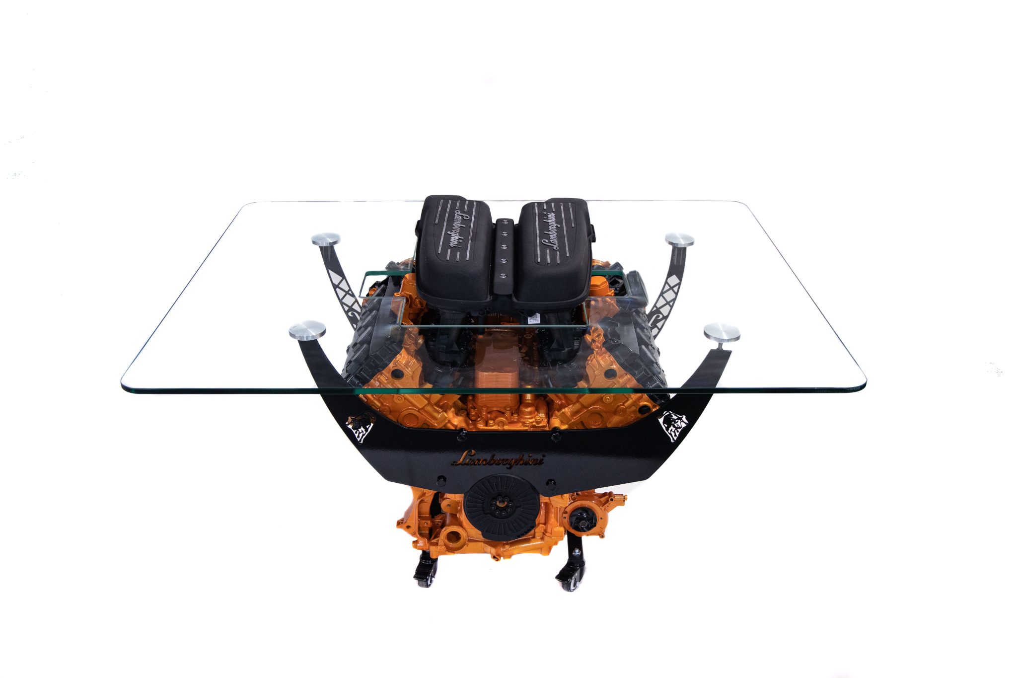 Lamborghini Huracan V10 Engine Table and Office Chair